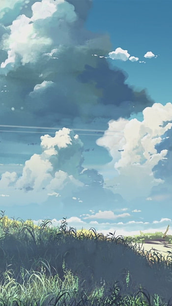 Anime Scenery, Blue Sky HD phone wallpaper