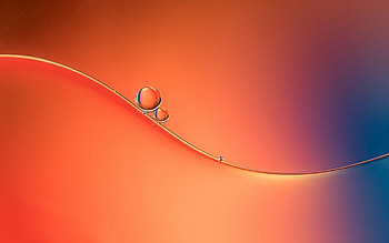 Bubbles, Digital, Orange, Macro HD wallpaper