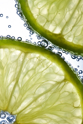 Water, Food, Bubbles, Lime, Citrus, Lobules, Slices HD phone wallpaper
