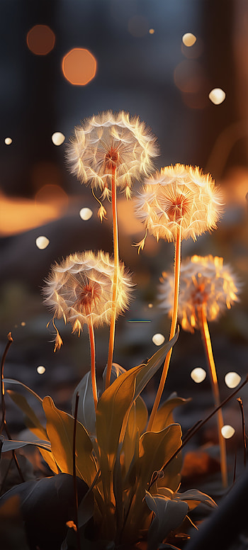 Glowing Dandelion Delight - , flower HD phone wallpaper