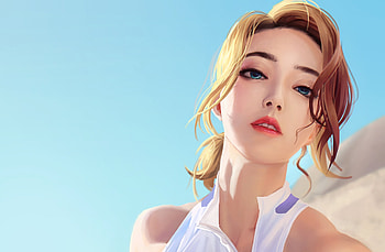 Girl, wy c, blonde, fantasy, asian, wyc, face, wycart HD wallpaper