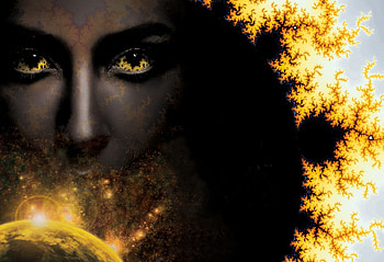 **POWER OF MIND**, courage, yellow eyes, awesome, universe, larger, charm, artistic, glanced, female, brave, power, imaginations, art, eyes, beautiful, mind, supernatural, dark, radius, looks, fantasy, pretty, obstacles, face, space, world, aura, girls, women, splendor, hair HD wallpaper