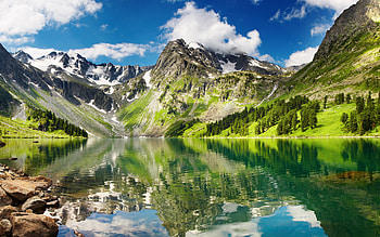 Mountains, , Mountain, Lake, Peak, Water HD wallpaper