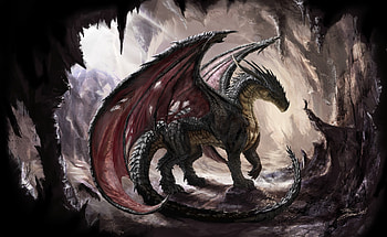 Fantasy, Art, Shine, Light, Dragon, Cave HD wallpaper