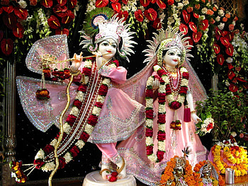 Krishna Radha, Iskcon HD wallpaper