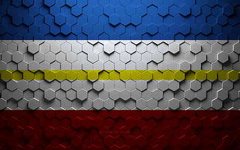 Flag of Mecklenburg-Vorpommern, honeycomb art, Mecklenburg-Vorpommern hexagons flag, Mecklenburg-Vorpommern, 3d hexagons art, Mecklenburg-Vorpommern flag HD wallpaper