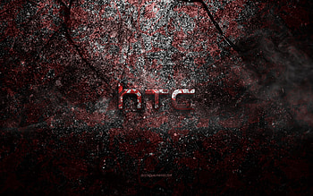 HTC logo, grunge art, HTC stone logo, red stone texture, HTC, grunge stone texture, HTC emblem, HTC 3d logo HD wallpaper