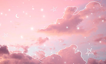 cute lofi. Pink clouds , Minimalist , Pink computer, Lofi Moon HD wallpaper