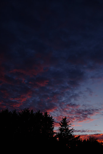 Nature, Sunset, Sky, Night, Clouds, Horizon, Dark HD phone wallpaper