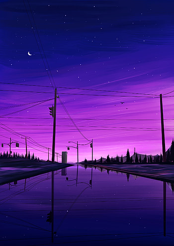 Landscape, Art, Night, Dark HD phone wallpaper