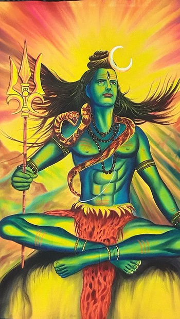 Rudra Shiva, Lord Shiva, Painting HD phone wallpaper