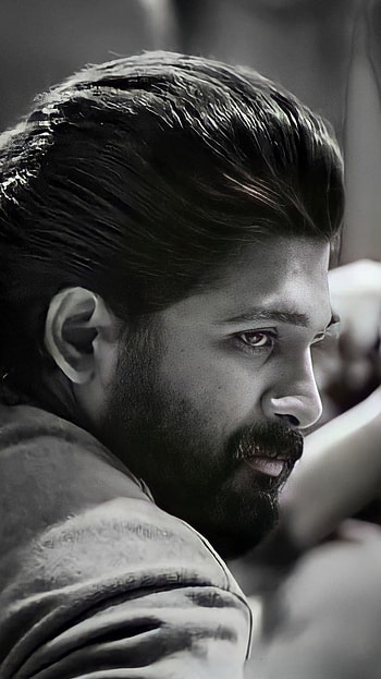 Allu Arjun Pushpa, Black And White HD phone wallpaper