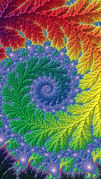 3D fractal patterns, Spiral effect, resolution, Eye-catching HD phone wallpaper