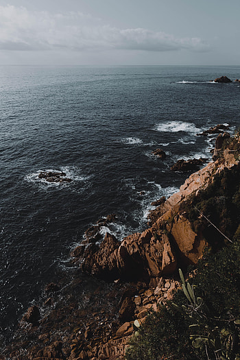 Nature, Sky, Sea, Rocks, Coast, Surf HD phone wallpaper