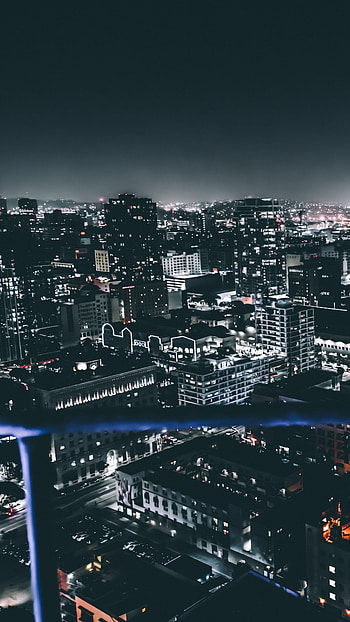 Night city view, Los Angeles lights, Urban cityscape, Lively atmosphere HD phone wallpaper
