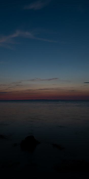 Landscape, Sea, Twilight, Horizon, Dark, Dusk HD phone wallpaper