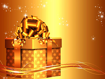 Merry Christmas, Golden, Christmas Gift, Christmas HD wallpaper