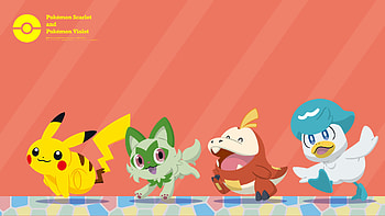 Pokémon Scarlet & Violet : Iconic Starters in Action, video game, Pokémon: Scarlet And Violet HD wallpaper