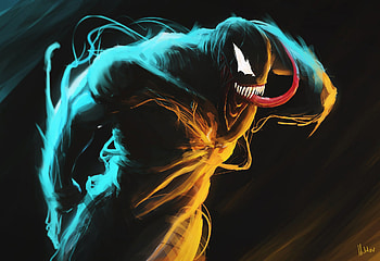 Venom Glowing Art, venom, artwork, artist, artstation, digital-art, venom-movie HD wallpaper