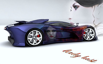 lady lust, lady, lust, car, paint, super, airbrush HD wallpaper