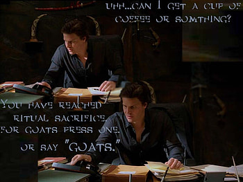 Angel dosen't want to sacrifice a goat, sexy, hillarous, david, joss, angel, vampire, goats, funny, harmony HD wallpaper