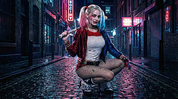 Harley Quinn Chaos Queen, harley-quinn, superheroes, artwork, art, digital-art, ai HD wallpaper