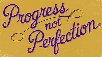 Ultra : Embrace Progress, Not Perfection, motivational, typography, design HD wallpaper