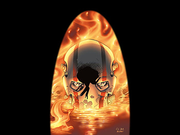 Comic, book, fantasy, fire HD wallpaper