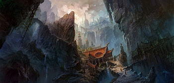 Solitude, awesome, anime, town, cool, beautiful, mountains, beauty, badass HD wallpaper