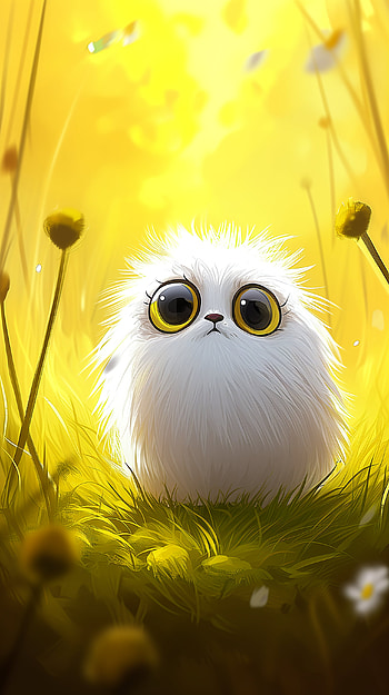 Cute Fluffy Kitten in Sunshine, cute, fluffy, Animal, Digital Art, fantasy, Fantasy Animal HD phone wallpaper