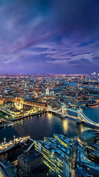 Night in London, light, night, city, man made HD phone wallpaper