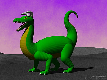 Green Dragon, dragon, 3d, certoon HD wallpaper