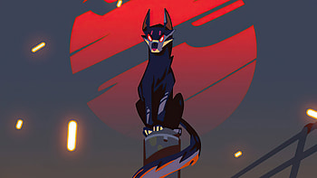 Cursed Molotov Fox, fox, minimalism, minimalist, artist, artwork, digital-art, artstation HD wallpaper