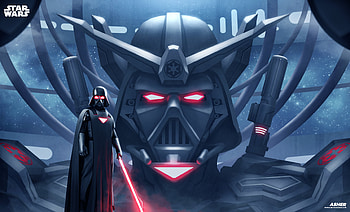 Darth Vader New Art, star-wars, movies, darth-vader, artist, digital-art, behance HD wallpaper