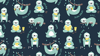 Pattern, Textures, Funny, Art, Texture, Relax, Sloths HD wallpaper