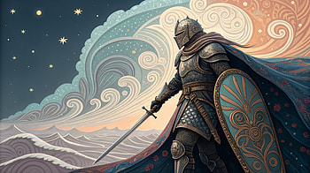 **Majestic Medieval Knight - Ultra **, medieval knight, knight, armor, fantasy, sword HD wallpaper