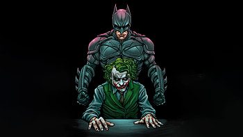 Batman X Joker Oled , batman, joker, dark, black, oled, artist, artwork, digital-art HD wallpaper