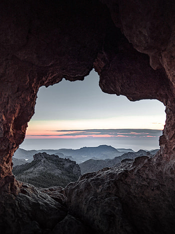 Nature, Sky, Rocks, Relief, Cave HD phone wallpaper
