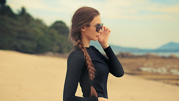 Women With Shades, girls, model, sunglasses HD wallpaper