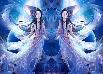 Swan Princess , fantasy, art, woman, collage HD wallpaper
