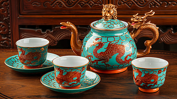 Exquisite Tea Set: A Ultra Delight, tea, teapot, tea set HD wallpaper