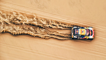 Rally Car In Desert , cars, graphy, drift, red-bull, desert, sand HD wallpaper
