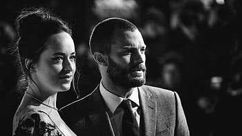 Jamie Dornan, Dakota Johnson, Monochrome, movies HD wallpaper