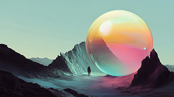 Cosmic Bubble: A Stunning Sci-Fi, Sci Fi, planet, bubble HD wallpaper