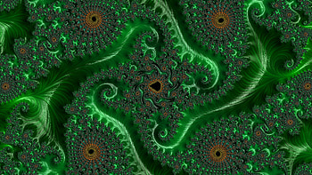 Fractal Art for your - Forest Green Spirals and Corals, green, CGI, pattern, psychedelic, trippy, Abstract, fractal, abstract green HD wallpaper