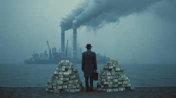 Profit & Pollution: Commercial Exploitation —, Businessman, Money, Factory HD wallpaper