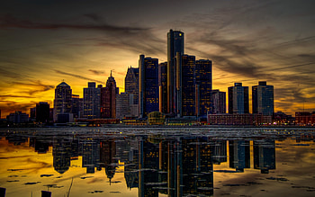 Detroit Skyline, Travels, Immigration law, Legal conference HD wallpaper