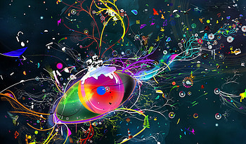 beauty color, blue, black, abstract, color, 3d, yellow, red, oink HD wallpaper