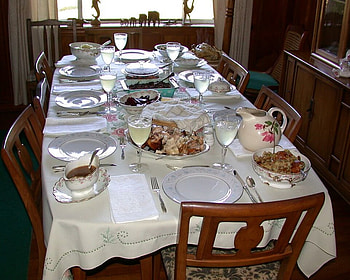 THANKSGIVING FOR MY FRIENDS, table, chears, interior , tableware, rooom, food, nice HD wallpaper