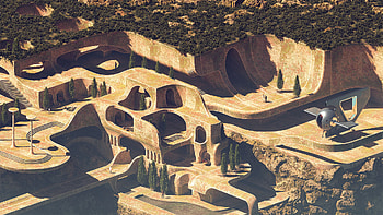 Sunny Stone, Sci Fi, building, landscape, architecture, futuristic HD wallpaper